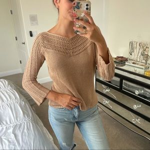 Adrienne Vittadini Taupe Sweater